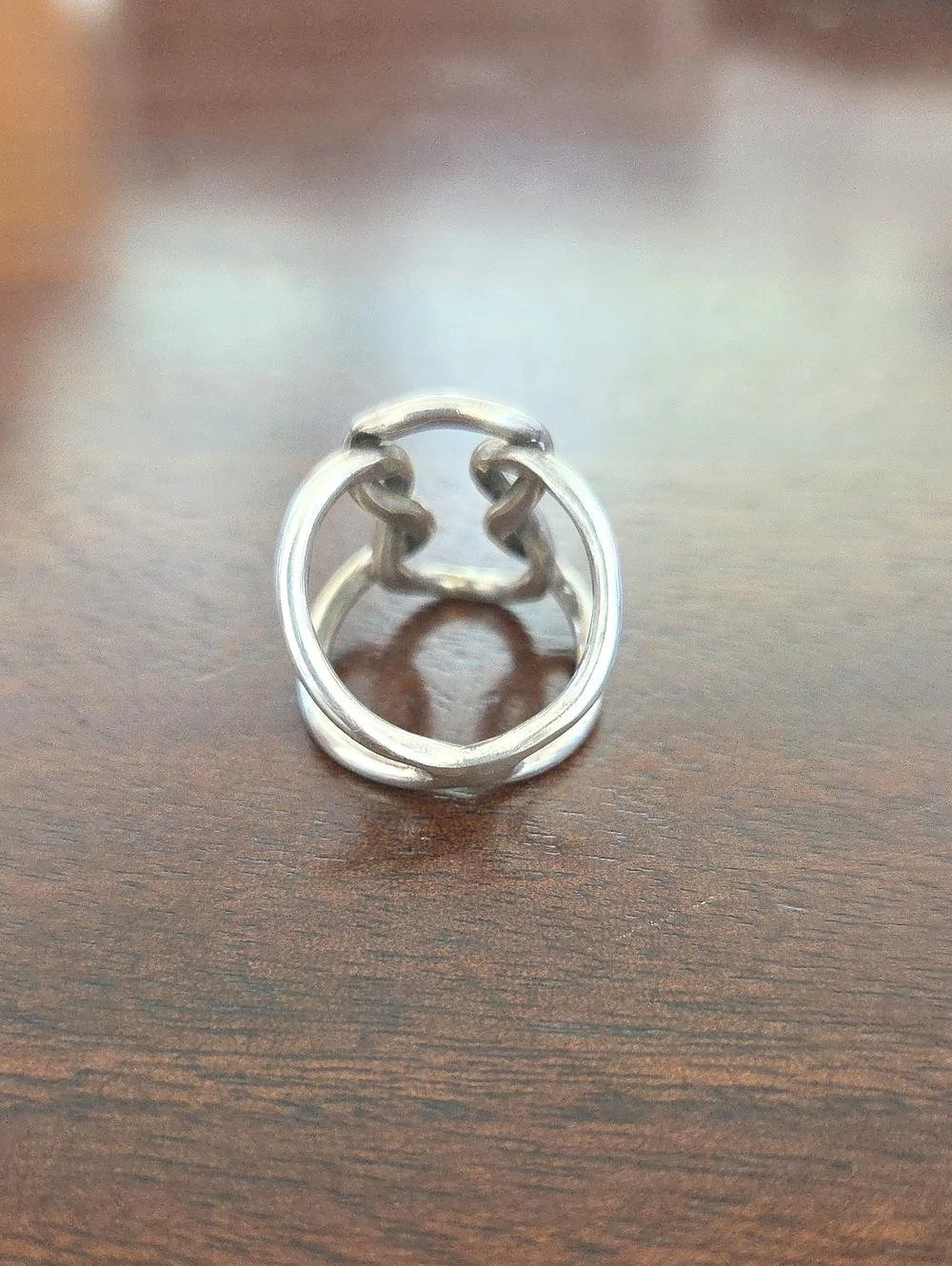 Sterling Silver Interlocking Ring - Picture 2 of 3